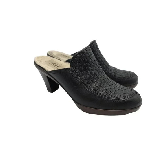 UGG Australia women's Gabriella Shearling Woven Clog Mule Heels 5564 Us 8 - Picture 1 of 7